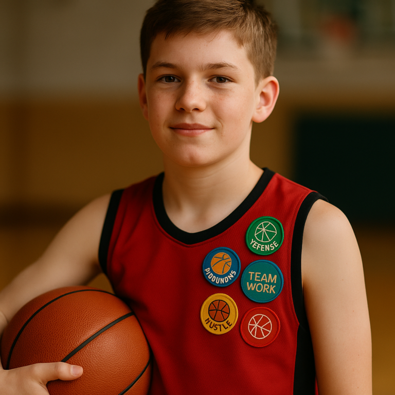 Znaczki treningowe w koszykówce jako motywacja dla graczy